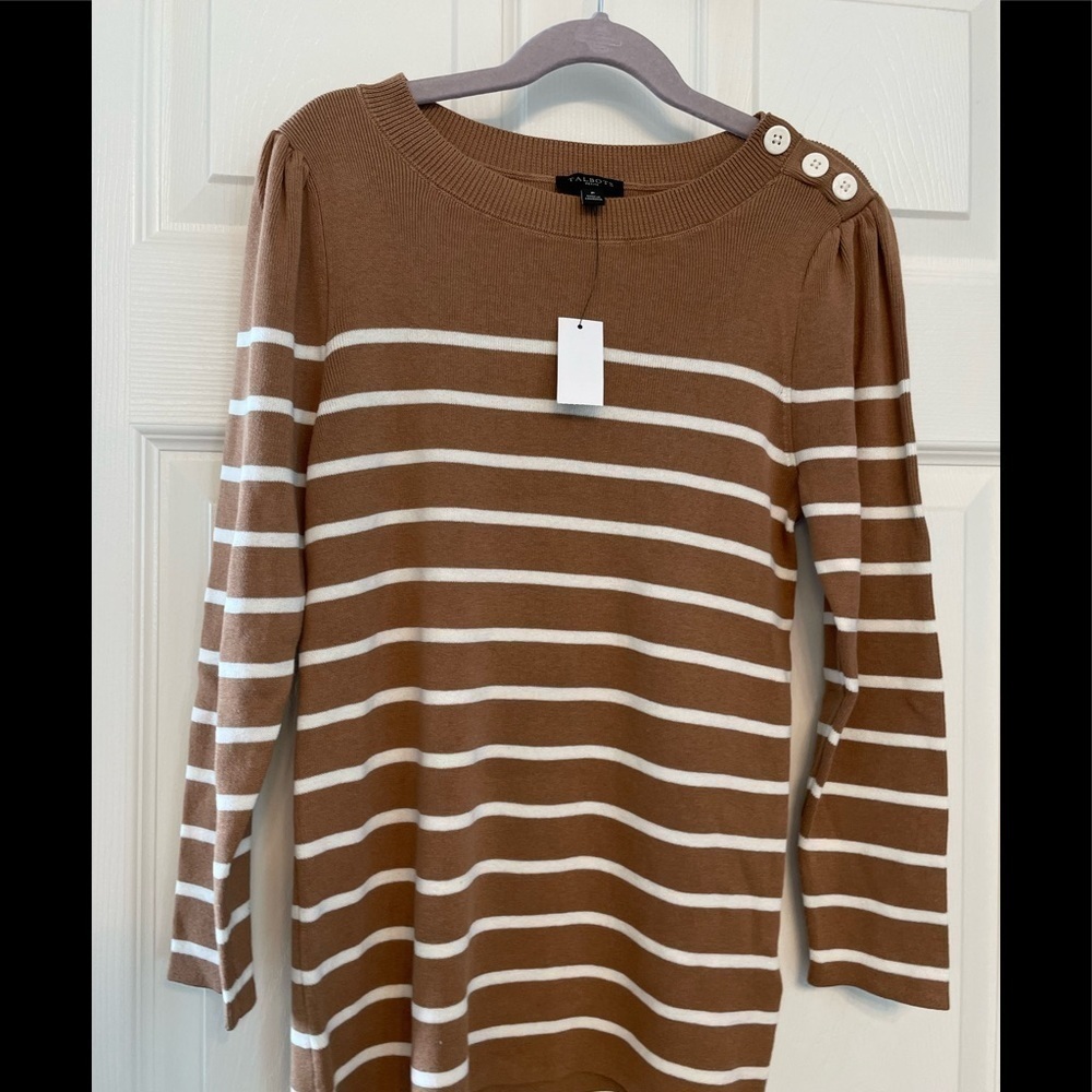 New - Talbots crunch sleeve sweater